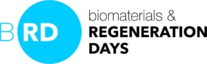BRD logo inside a bright blue circle with white BRD lettering, a clean, modern emblem for botiss biomaterials branding in dental regeneration materials and innovation.