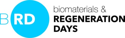 BRD logo inside a bright blue circle with white BRD lettering, a clean, modern emblem for botiss biomaterials branding in dental regeneration materials and innovation.